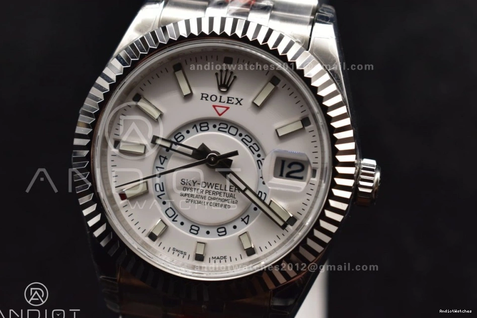1110 White Bracelet Dial Skydweller SS Functional Noob Edition On SS A23J Best Jubilee 1019